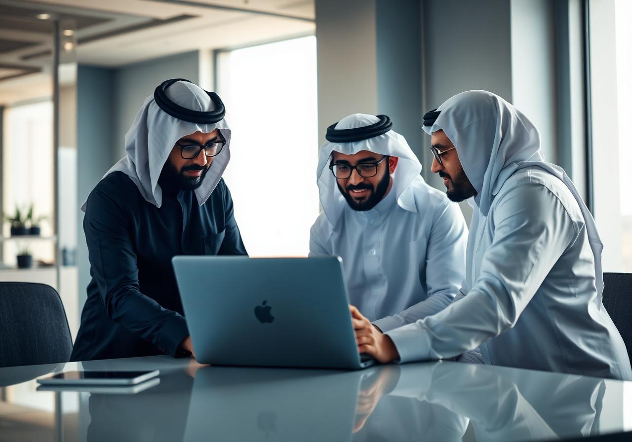 Hyzen team collaborating in Riyadh